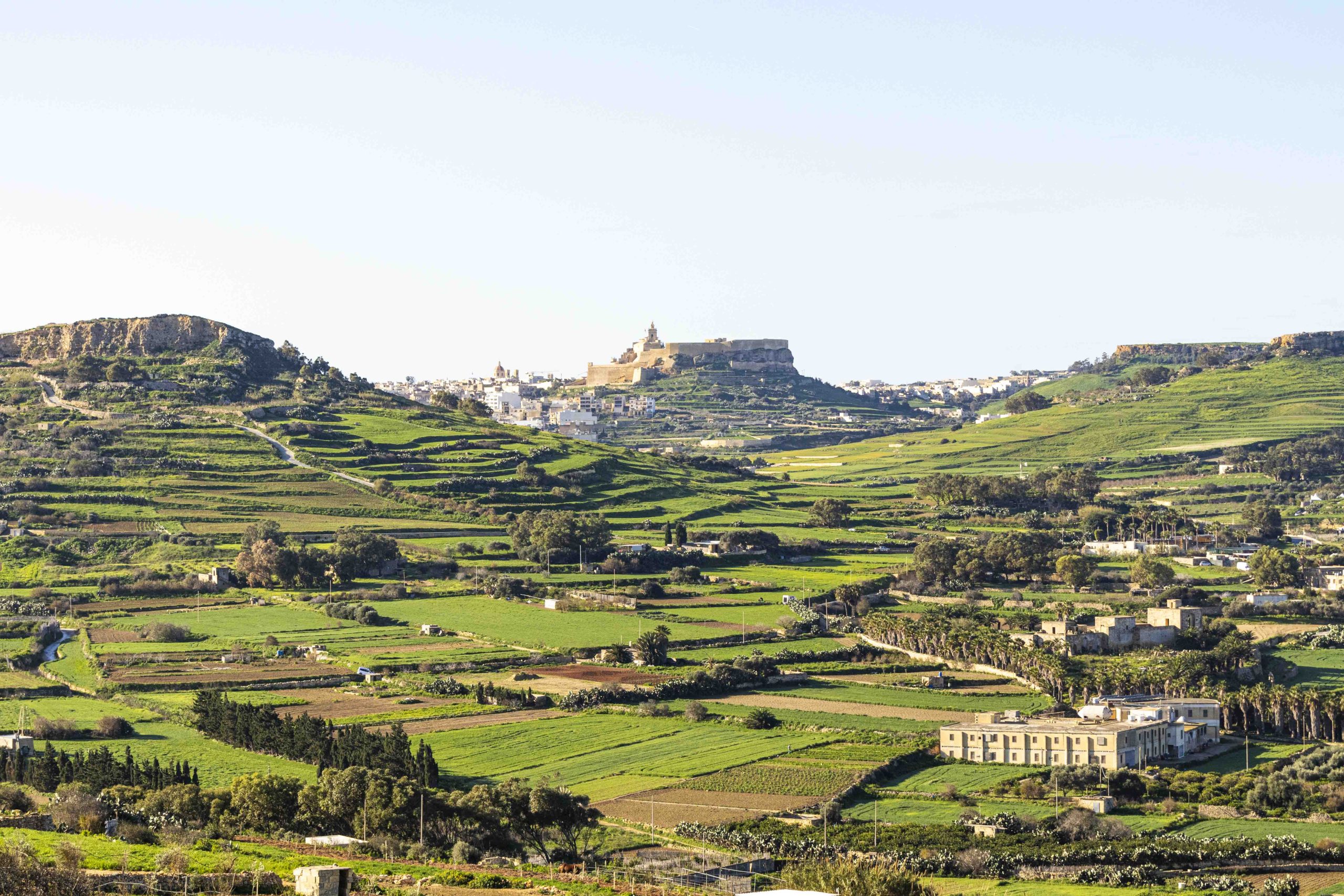 Vue sur la Citadelle (Cittadella) de Victoria, Gozo